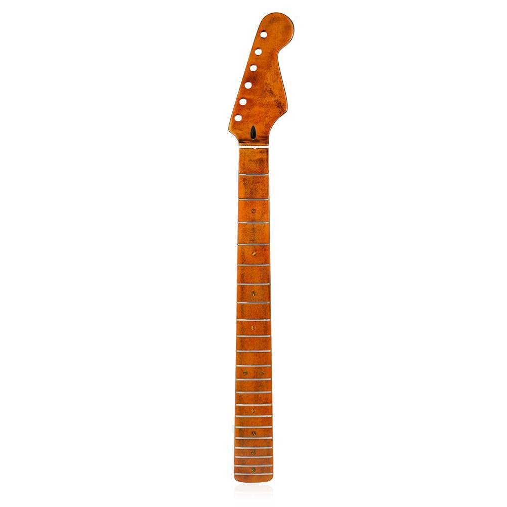 BTSEURY 22 Bünde E-Gitarre Hals Ahorn Gitarre Hals Griffbrett kompatibel ST E-Gitarre