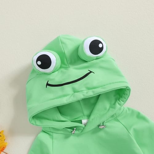 Infant Boy Girl Frog Romper Long Sleeve Hooded Bodysuit Halloween Baby Clothes Newborn Coming Home Outfits3