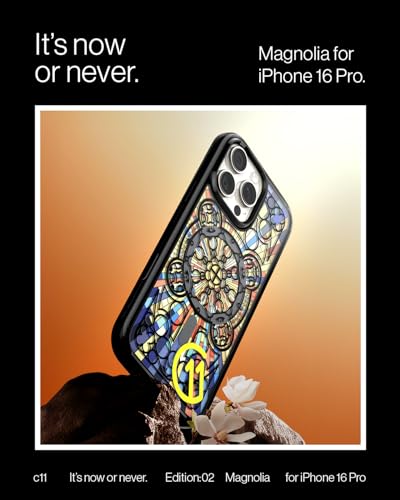 Image of Spigen Ultra Hybrid T MagFit Back Cover Case for iPhone 16 Pro, c11 Collection, MagSafe Compatible, Camera Control Covered, 3D Effect with Hexa-Layer Print - PC+TPU | Magnolia