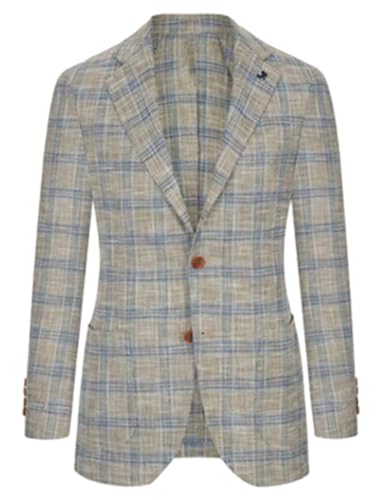 Veste lin homme carreaux blazer de costume chic pour fête mariage business