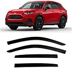 Black Smoke Tinted Tape-On Side Window Vent Visor Deflectors Rain Guards Compatible with Honda HR-V 2023 LX EX-L Sport HRV