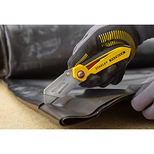 Stanley FatMax FMHT0-10827 Vouwmes (met vast lemmet, duurzame metalen behuizing, gemakkelijk toegankelijk messenmagazijn, met riemclip, incl. 1x trapeziummes), geel/zwart - Afbeelding 6