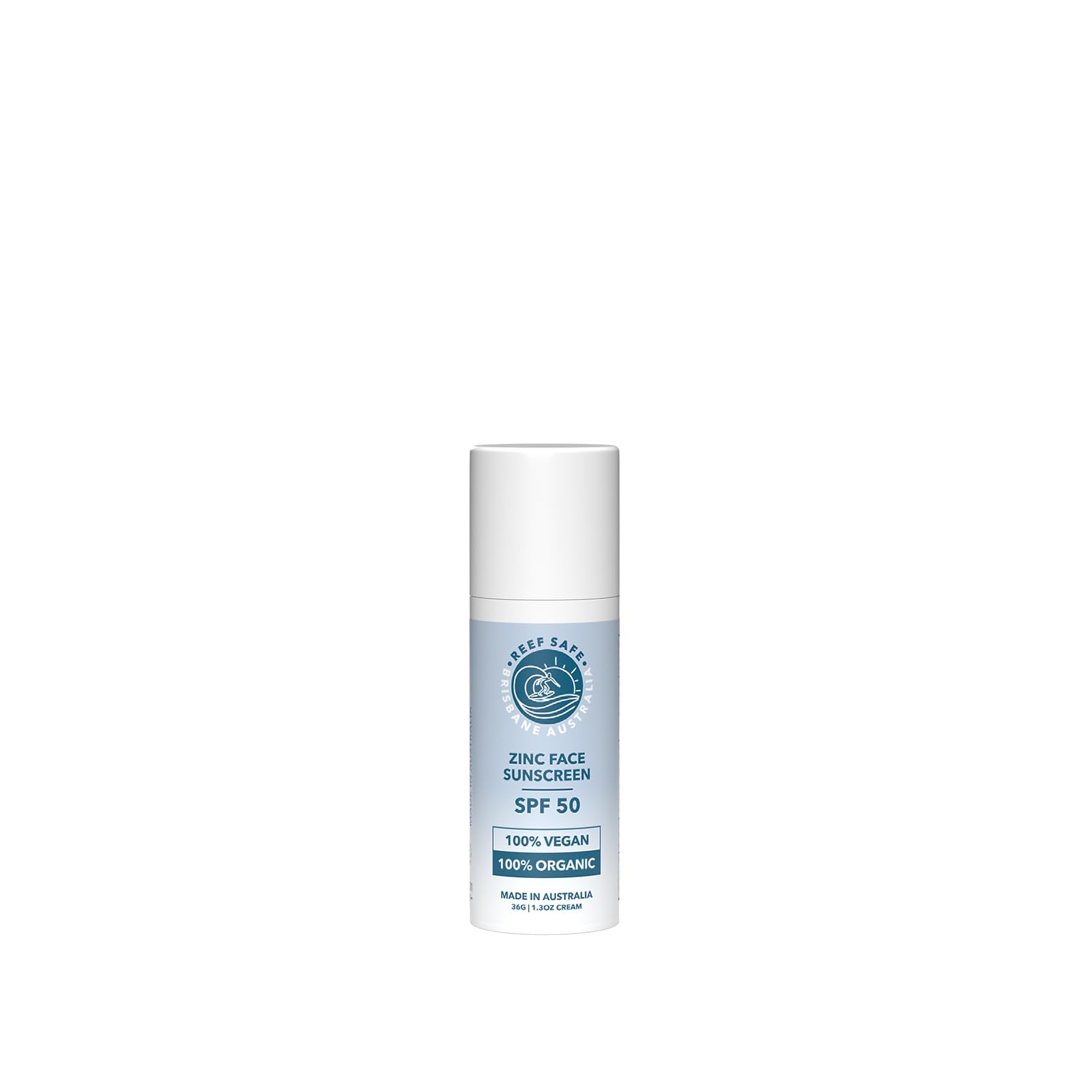 Coral Reef Safe Sunscreen Travel Size SPF50 Zinc Oxide for Sensitve Skin Hawaii Compliant Australian Made Certified Vegan