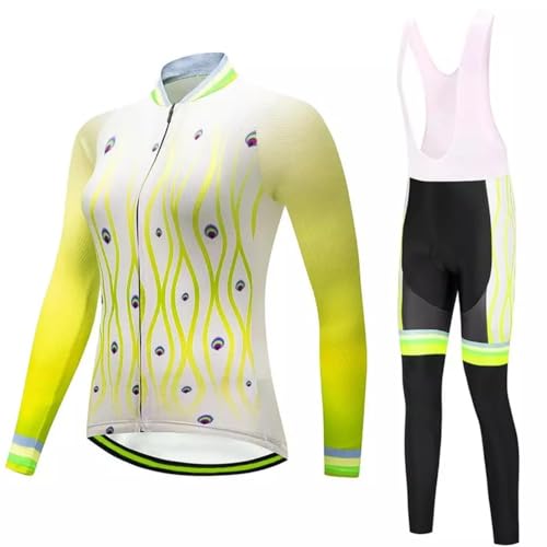 Maillot cyclisme manches longues femme zippé et pantalon rembourré