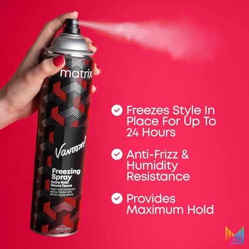 Matrix Vavoom Extra Hold Freezing Styling Spray For All Hair Types- Volumizing & Texturizing Hairspray With Extra Firm Hold, Prevents Frizz & Protects Against Humidity - Image 4