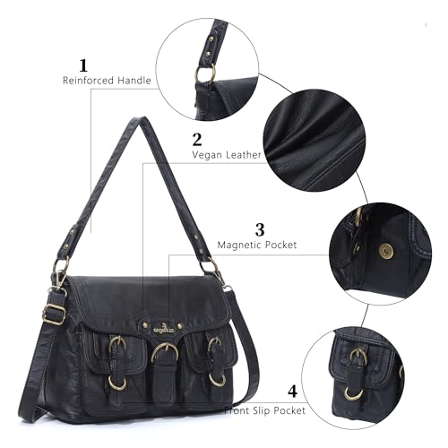 Image of Angel Kiss Purses and Handbags for Women,Vegan Leather Hobo Purses Crossbody Hobo Bag Tote Satchel Handbags