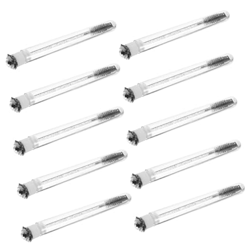 Ipetboom 10pcs Eyelash Spoolie Brush Set Lash Brushes for Mascara Wand Portable Eyelash Curling Tool Professional Makeup Accessories