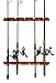 Old Cedar Outfitters Solid Pine Horizontal Ceiling Rack for Fishing Rod Storage, Holds up to 9 Fishing Rods, CPR-009