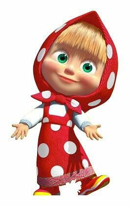 APM Masha & The Bear Wall Sticker Fully Waterproof Vinyl Sticker self Adhesive for Living Room, Bedroom, Office, Kids Room 12X18 inches (M7)