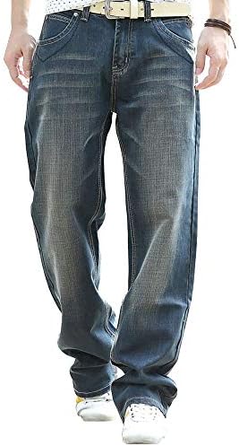 YOYEAH Men's Loose Straight-Leg Relaxed 