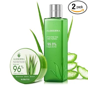 Hydrating Aloe Vera Gel Set - 2 Pieces - Skin Hydrator, 200g Aloe Vera Gel