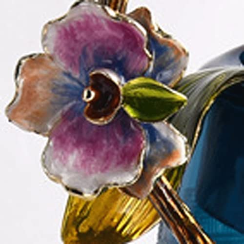 Vase en verre bleu artisanal poésie florale et douceur maison - 3