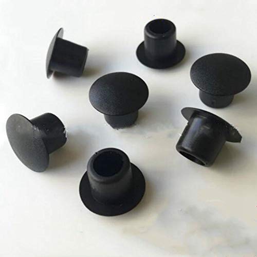 Image of 50pcs 10mm 11mm Hole PVC Rubber Plug Stopper - LWW9137 (Black, Size: 11mm Hole)