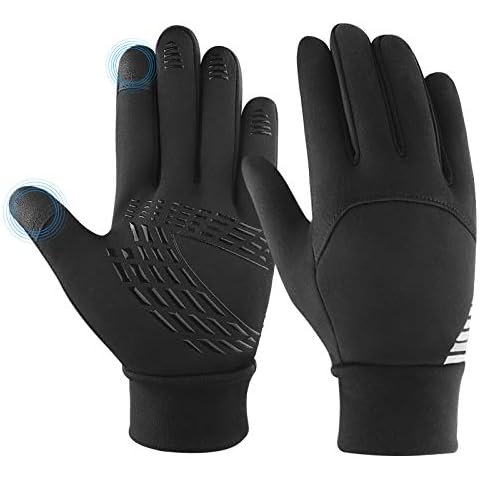 KELOYI Guantes de equitación para niños, guantes de invierno ligeros antideslizantes para correr, guantes para pantalla táctil para niños y niñas Cover