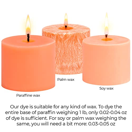 Image of Candle Shop - Orange Color 2 oz - Dye Chips for Making Candles - Candle Wax Dye - A Great Choice of Colors