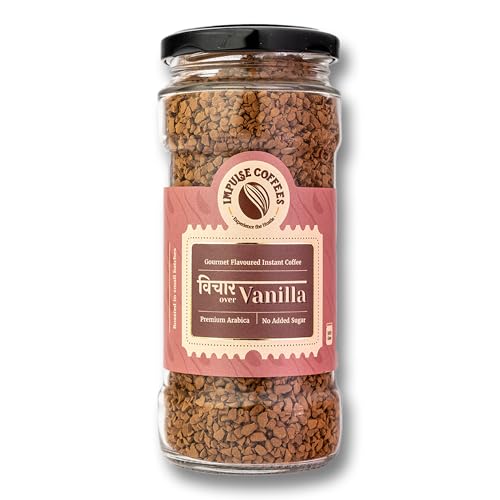 Image of Impulse Coffees Vichaar Over Vanilla | Instant Coffee Powder | Ideal For Hot & Cold Coffee | Coffee Powder In Fresh | Smooth Medium Roast | Coffee Vanilla Flavour | Jar Packed | 100 Gms