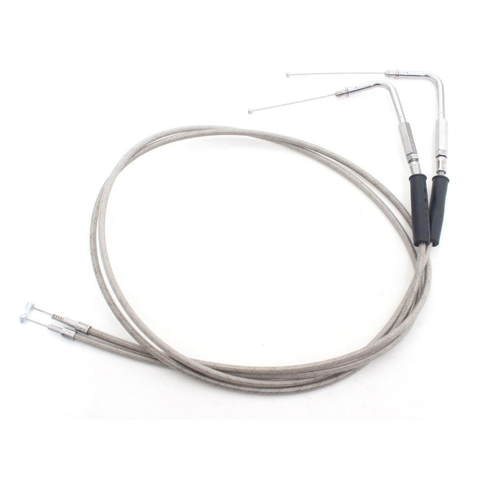 Freno Cable Compatible con Harley FLH FLT FXD FLST FXST 1996-2010 Accesorios de Motocicleta Cable Acelerador 90cm 110cm 130cm Cable Acelerador(130CM BK)