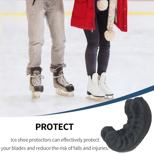 Kufenschoner Schlittschuhe Schoner,Schlittschuh Schoner,Kufenschutz Zubehör,Kufenstrumpf Eishockey Elastische Kufenstrümpfe Schlittschuhschoner für Damen Herren Kinder Schlittschuhe & Eislaufschuhe