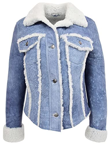 Veste de camionneur en véritable peau de mouton Kylie l'authenticité femme