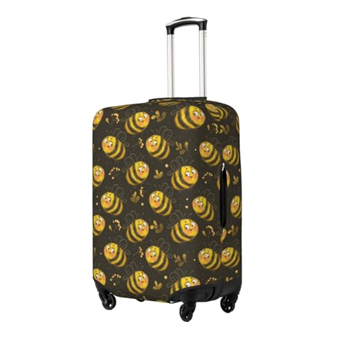 Cute Cartoon Bees Luggage Cover Protector Anti-Scratch Washable Fits 18-32 Inch Luggage-Small2