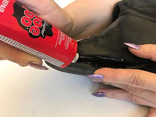 Black Shoe Goo Repair Adhesive for Fixing Worn Shoes or Boots, Black, 3.7 Ounce (109.4mL), 4 Snip Tip Applicator Tips and Pixiss Spreader Tools Set.