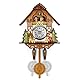 Hidyliu Kuckucksuhr mit Kuckuck Vogel Holz Antik Kuckuck Glockenspiel Vogelhaus Wanduhr Hängende Auto Swing Glocke Pendel Wohnkultur