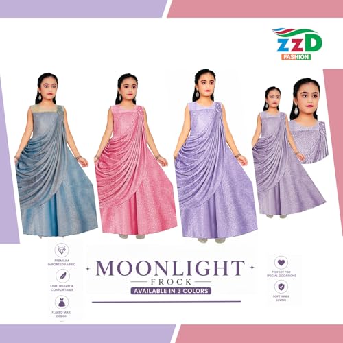 Image of Z Z D Fashion 7040 Trendy Party Sequin Work Full Length Gown Dress for Girls