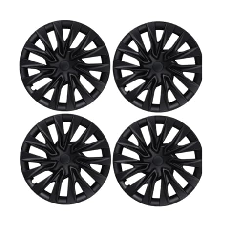 Tapacubos Repuesto Rueda 18 Pulgadas, 4 Unidades, para Tesla para Model 3, para Highland, para Versión 2024, Accesorios De Cubierta Llanta Completa(Matte Black)