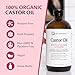Pure Hexane-Free Cold Pressed Castor Oil - 500mL Glass Bottle for Hair, Lashes, Brows, Skin Nourishment & Detox Practices