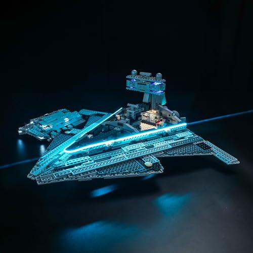 Kit d'éclairage LED compatible avec Lego 75394 Imperial Star Destroyer (pas de modèle), kit d'éclairage décoratif compatible avec Lego Imperial Star...
