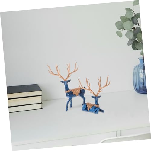 Statue de renne de Noël en résine pour une décoration de table festive - 8