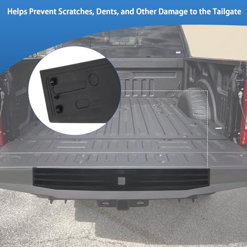 Image of Compatible for Ford F-150 2021 2022 2023 2024 2025 Flexible Flex Step Center Tailgate Cap Mad Trim Molding with Release Button ML3Z-9940602-A