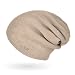 Produktbild Neverless® Damen Mütze Herbst Strick-Beanie ungefüttert Feinstrick Glitzer Slouch einfarbig Uni Dunkelbeige Unisize