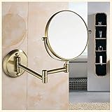 antique brass mirror with shelf El espejo de montaje en pared es un diseño elegante que tiene una función plegable.El espejo montado en la pared se extiende más de 11,5 pulgadas (29 cm) desde la pared y se puede mover fácilmente, sin dejar de ser lo suficientemente firme como para sostener los ángulos. Cuando no está en uso, se puede plegar contra el costado de la pared.