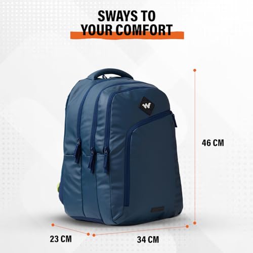 Image of Wildcraft Maestro 30L Laptop Backpack for Travel Gym Office | Unisex Workpack with Rain Cover 15-Inch Laptop Sleeve & Superglide Mesh Back