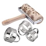 💐💐 La superficie está grabada con un patrón que se adapta perfectamente al ambiente navideño y se puede utilizar para hacer una masa o masa que se adapte a la atmósfera del día de Navidad.