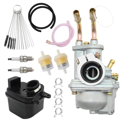 Anxingo PW50 Carburetor with Air Filter Fuel Filter Replacement for Yamaha PW50 Y- Zinger YT60L YT60 TRI-ZINGER 1984-1985