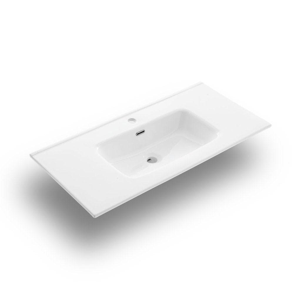 AQA DESIGN mobile bagno composizione 4 pezzi, mobile bagno con lavabo, base sospesa con frontali in MDF cannettato, set mobili bagno nr2 cassetti - Verde - 121x46,5x190 cm