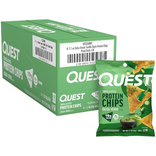Image of Tortilla Style Protein Chips - 19g Protein - Salsa Verde (8 Bags)