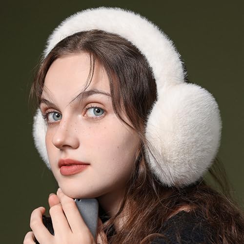 Ear Muffs for Winter Women,Faux Fur Warm Earmuffs,Fluffy Ear Covers,Ear Warmers for Men Kids Gifts Cold Weather4
