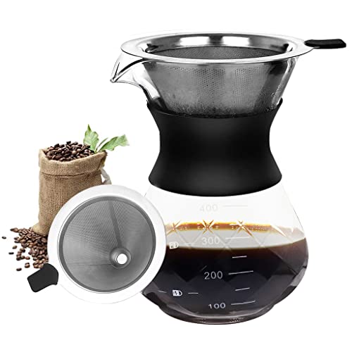 BEST KITCHEN DEALZ HASTHIP® 400ML Pour Over Coffee Maker with High