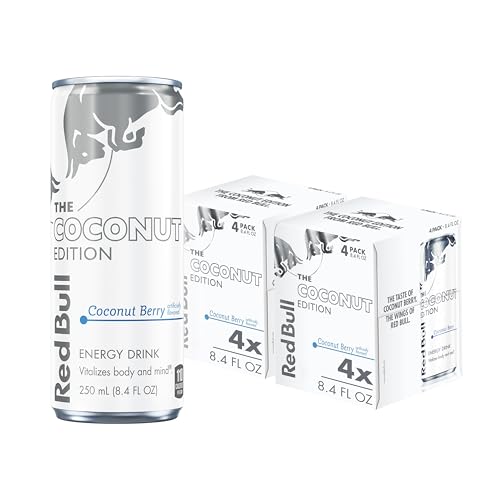 Red Bull Coconut Edition Energy Drink, Coconut Berry, with 80mg C...