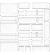 25 PCS Clear Plastic Drawer Organizer Set, Non-Slip/Crack Bathroom Vanity Drawer Organizer Trays ...