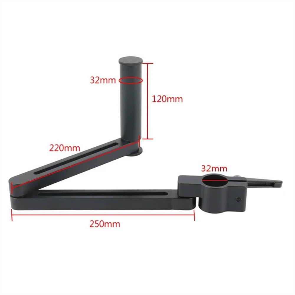 Mikroskopbeobachtung 25MM/32MM Mikroskop Schwenkarm 360 ° Bewegliche Universal Metallhalterung Aluminiumlegierung Faltbare Säule Metallhalterung(32mm)