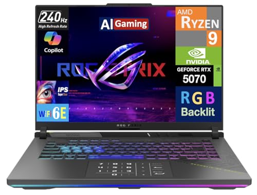 Image of ASUS ROG Strix G16 AI Gaming Laptop 16.0 inch 240Hz IPS WQXGA Display (AMD Ryzen 9 9955HX, GeForce RTX 5070 8GB, 64GB DDR5, 4TB PCIe SSD, RGB KB, WiFi 6E, Win 11 Pro) w /DKZ USB Port Expander