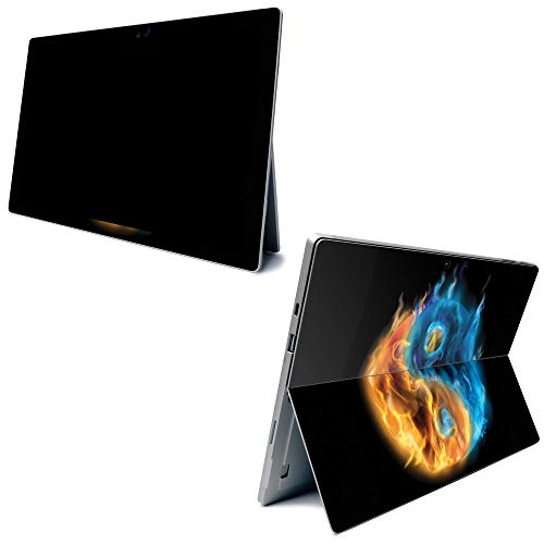 Image of MightySkins Carbon Fiber Skin for Microsoft Surface Pro 7 - Yin and Yang | Textured Carbon Fiber Finish | Easy to Apply, Remove, and Change Styles | Made in The USA