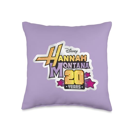 Disney Hannah Montana 20th Anniversary Official Logo Throw Pillow