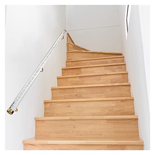HDYZJQ Handläufe Runder Handlauf aus Acryl für Innentreppen, Blasenpfeife aus Klarem Kristall/an der Wand Montiert Geländer Geländer für Homelofts/Gewerbliche Treppe (Size : 0.5m/1.6ft) Cover