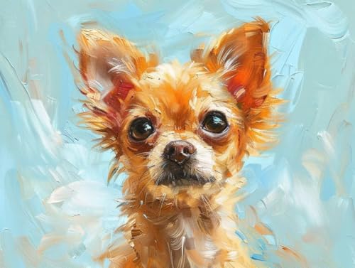 Diamond Painting Animaux Idée Cadeau Créatif - Kit Broderie Diamant Chien 50x70