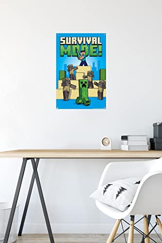 Minecraft póster de pared ambientación zona de juego gamer con chinchetas 6